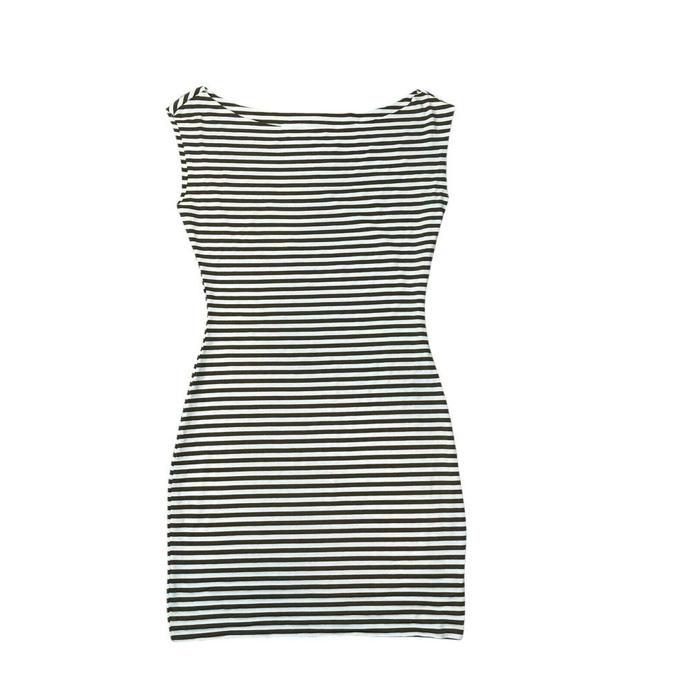 Nation LTD Black and White Strapless Dress